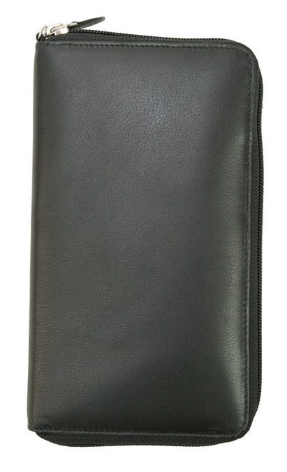 Leather Mobile Phone Pouch with zip around wallet UAFB15016