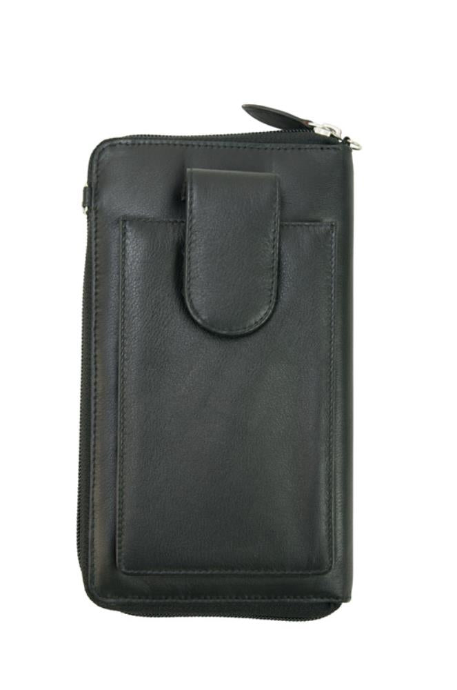 Leather Mobile Phone Pouch with zip around wallet UAFB15016