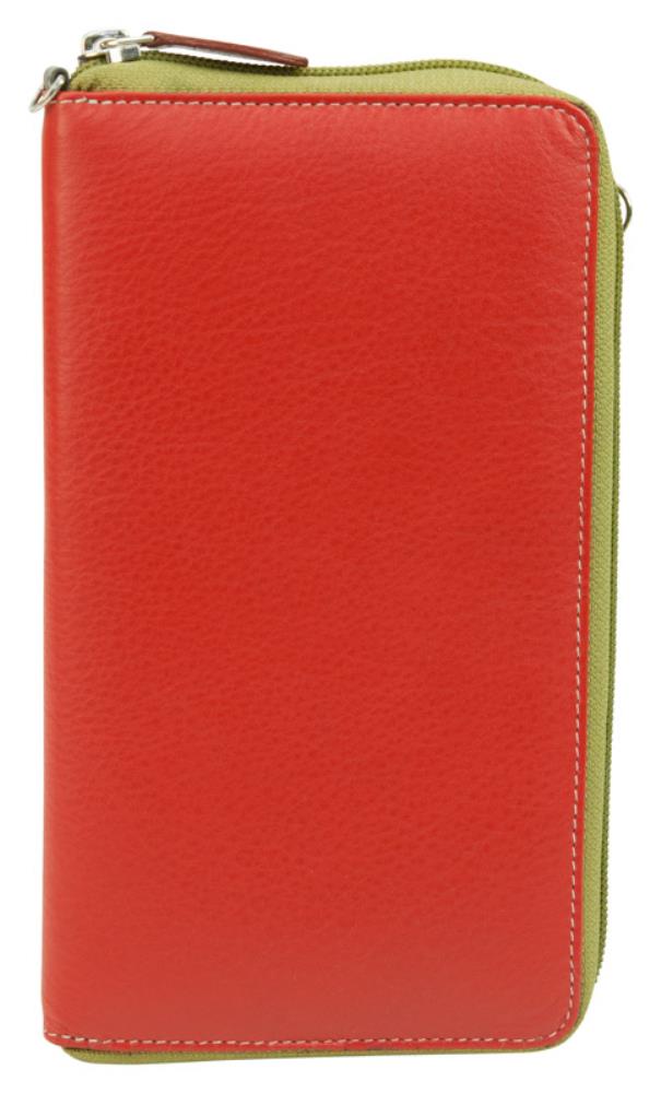 Leather Mobile Phone Pouch with zip around wallet UAFB15016