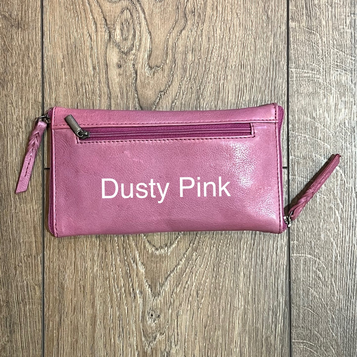 Washed Leather Double Sided Glasses Case with extra rear zipped pocket LA-6238 (UALA6238)