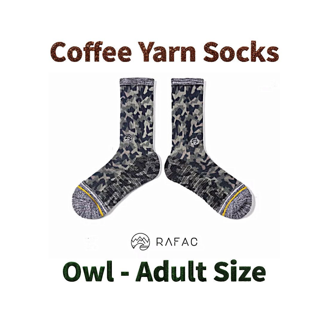 RAFAC Coffee Yarn Socks - Wildlife Series: UARFWL2325A for Adult