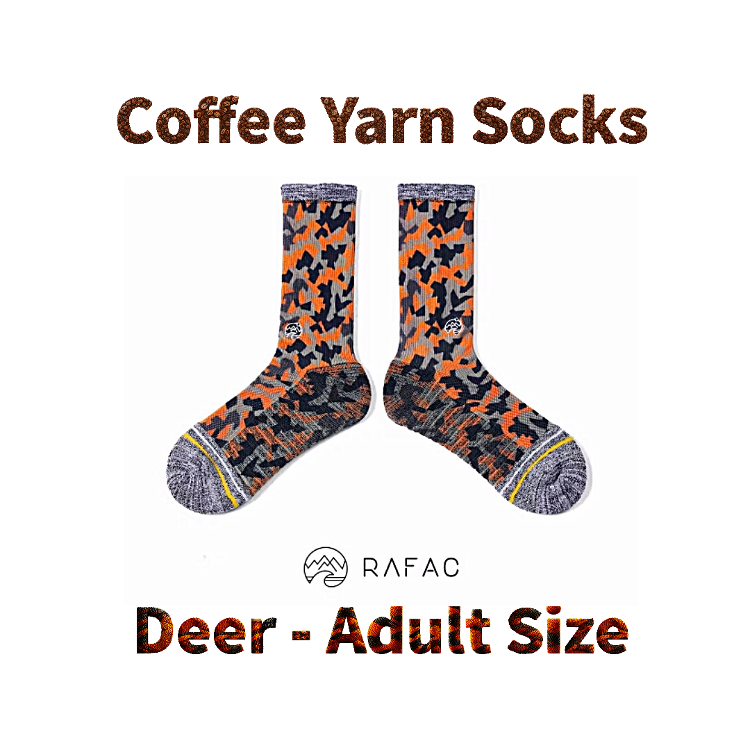 RAFAC Coffee Yarn Socks - Wildlife Series: UARFWL2325A for Adult