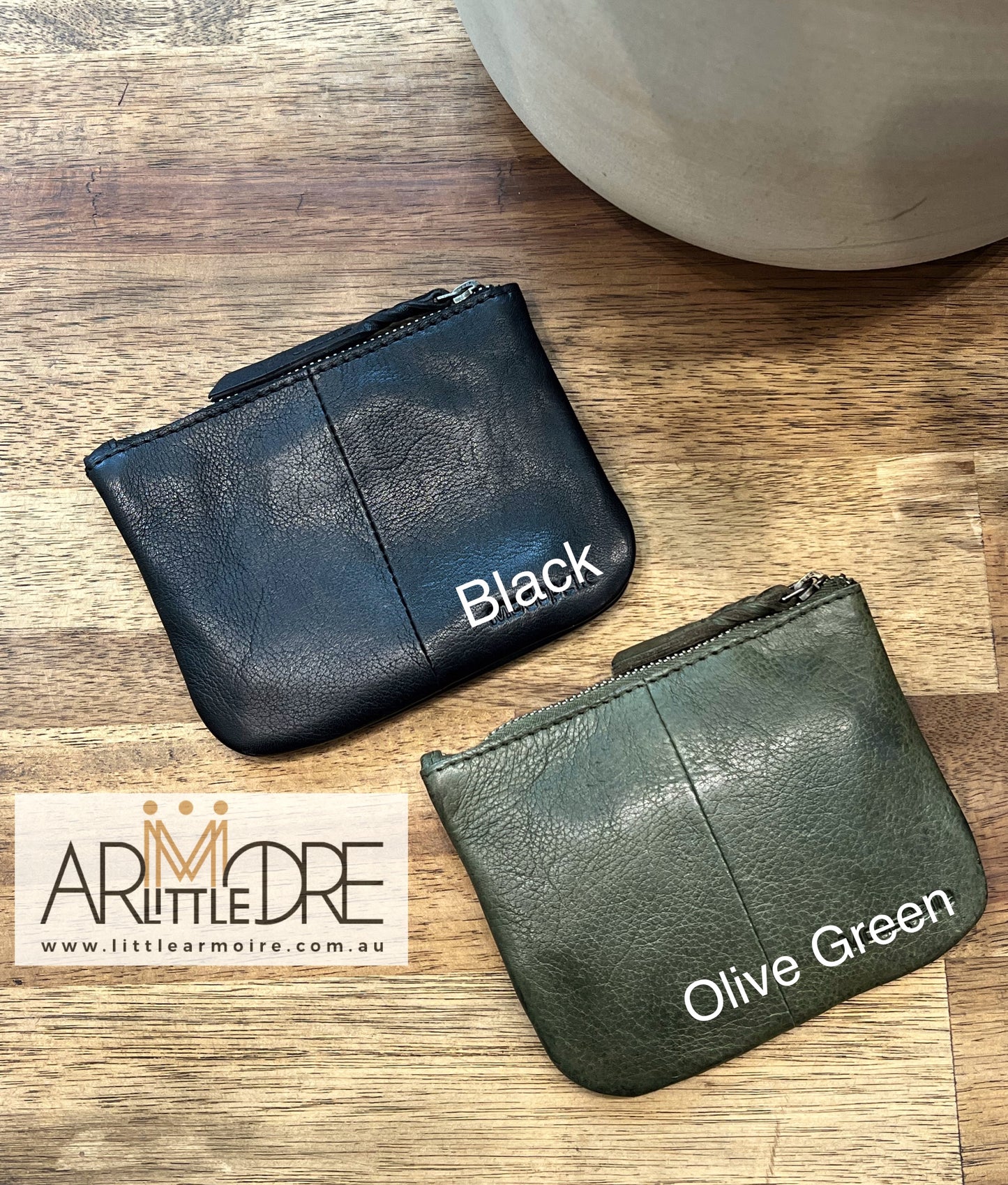 Washed Leather Coin Purse / Card Holder Pouch MP-25