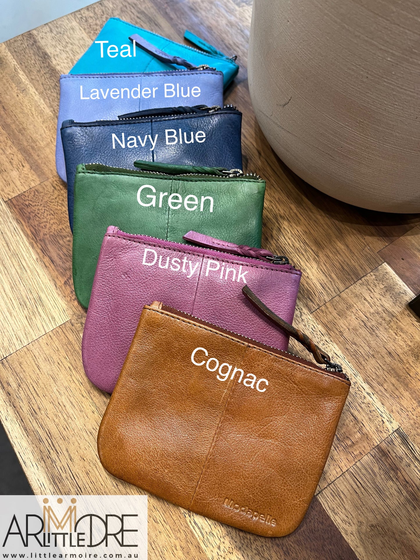 Washed Leather Coin Purse / Card Holder Pouch MP-25