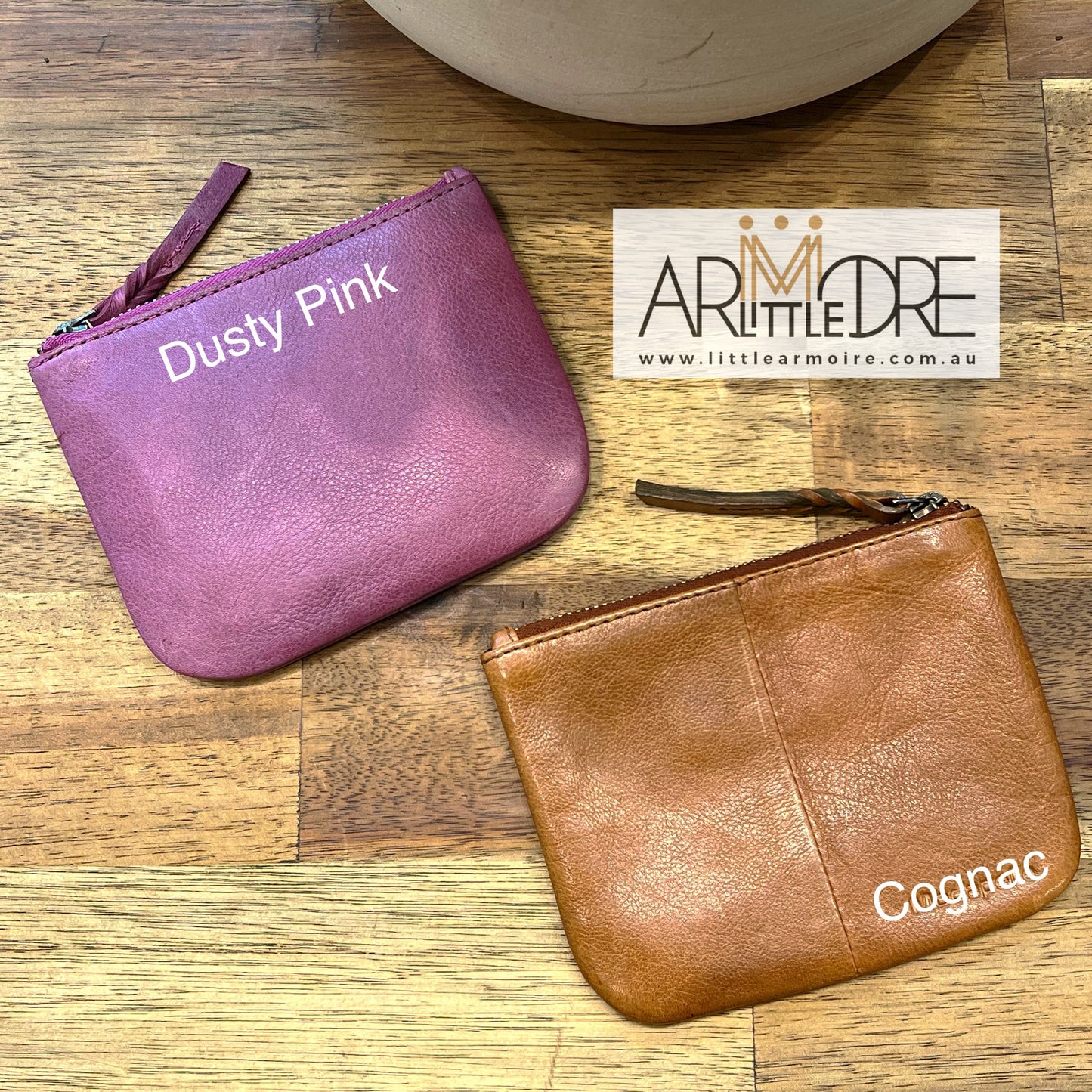 Washed Leather Coin Purse / Card Holder Pouch MP-25