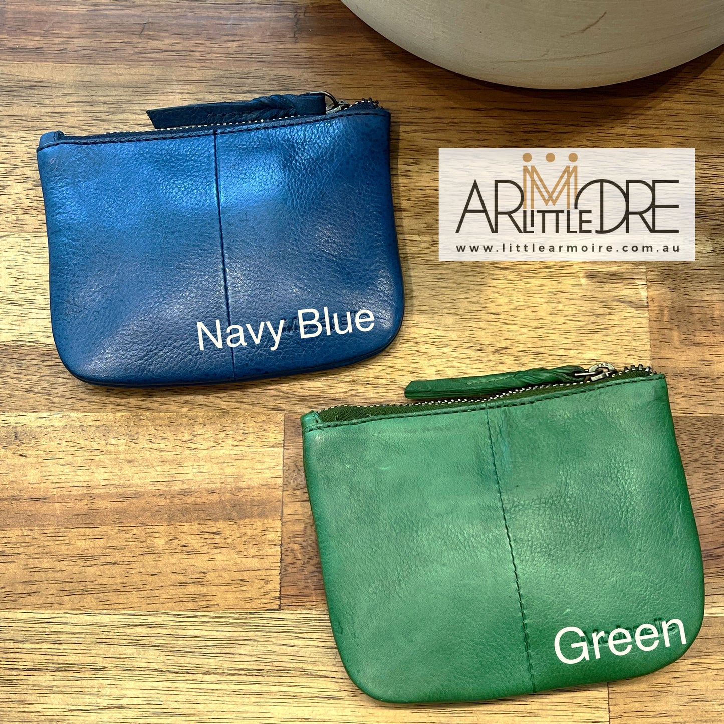 Washed Leather Coin Purse / Card Holder Pouch MP-25