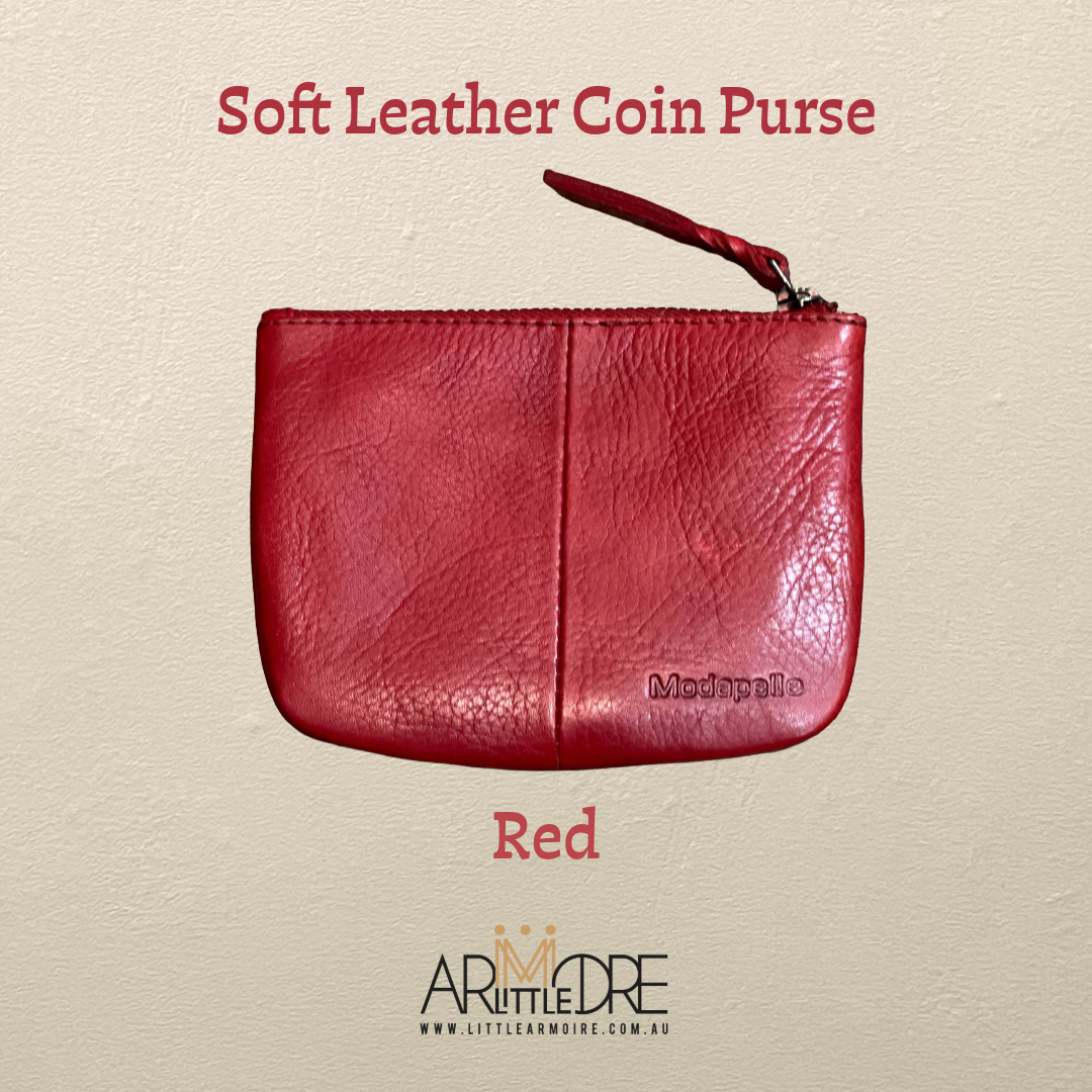 Washed Leather Coin Purse / Card Holder Pouch MP-25 (UAMP25)