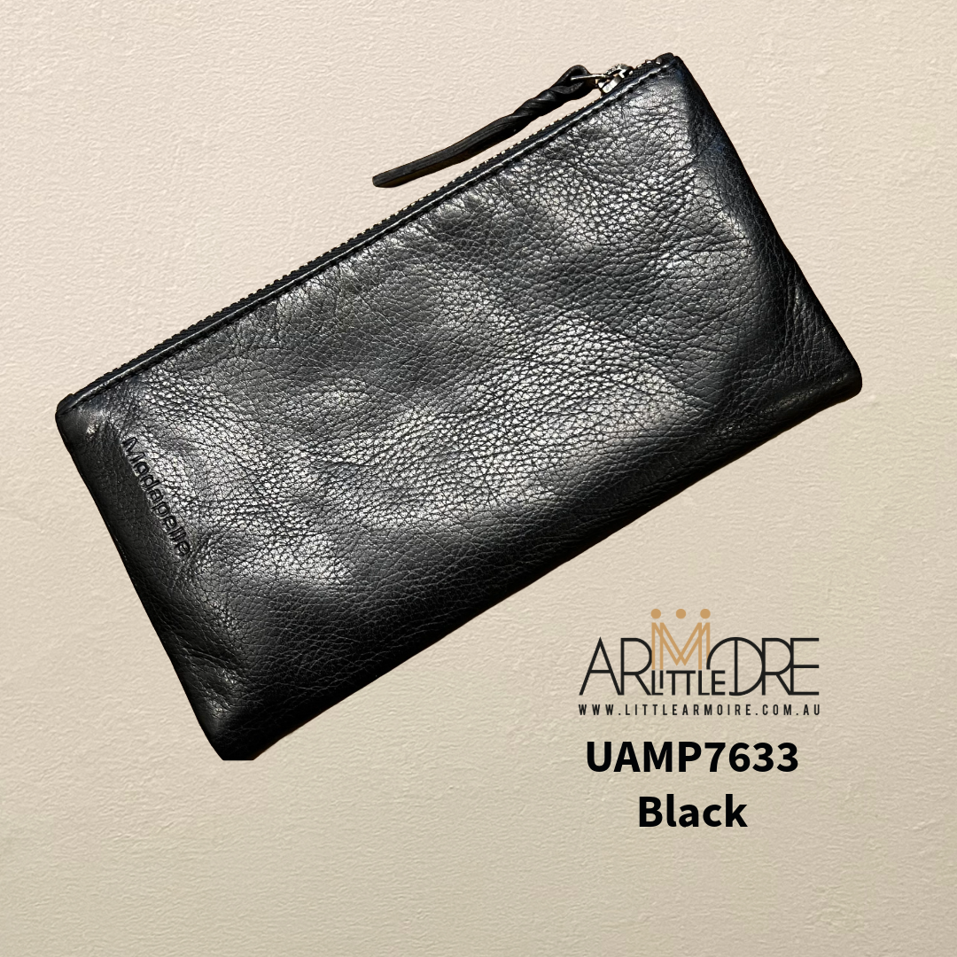 Soft Washed Leather Wallet with press stud UAMP7633