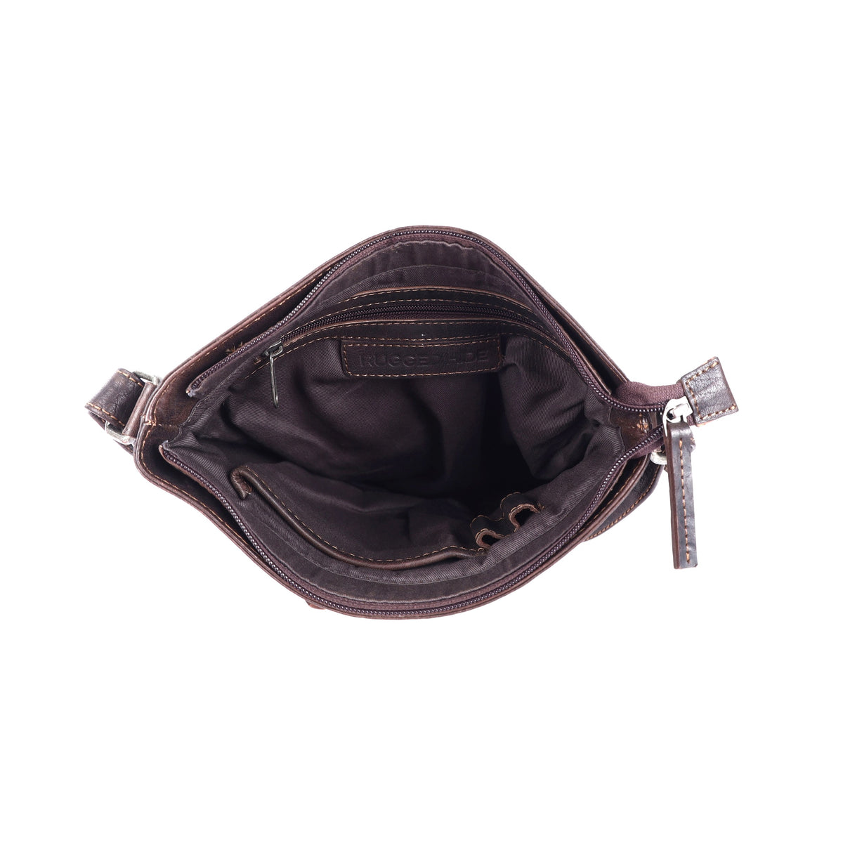 Unisex Structured Leather Crossbody Bag MELBOURNE - UARH1545