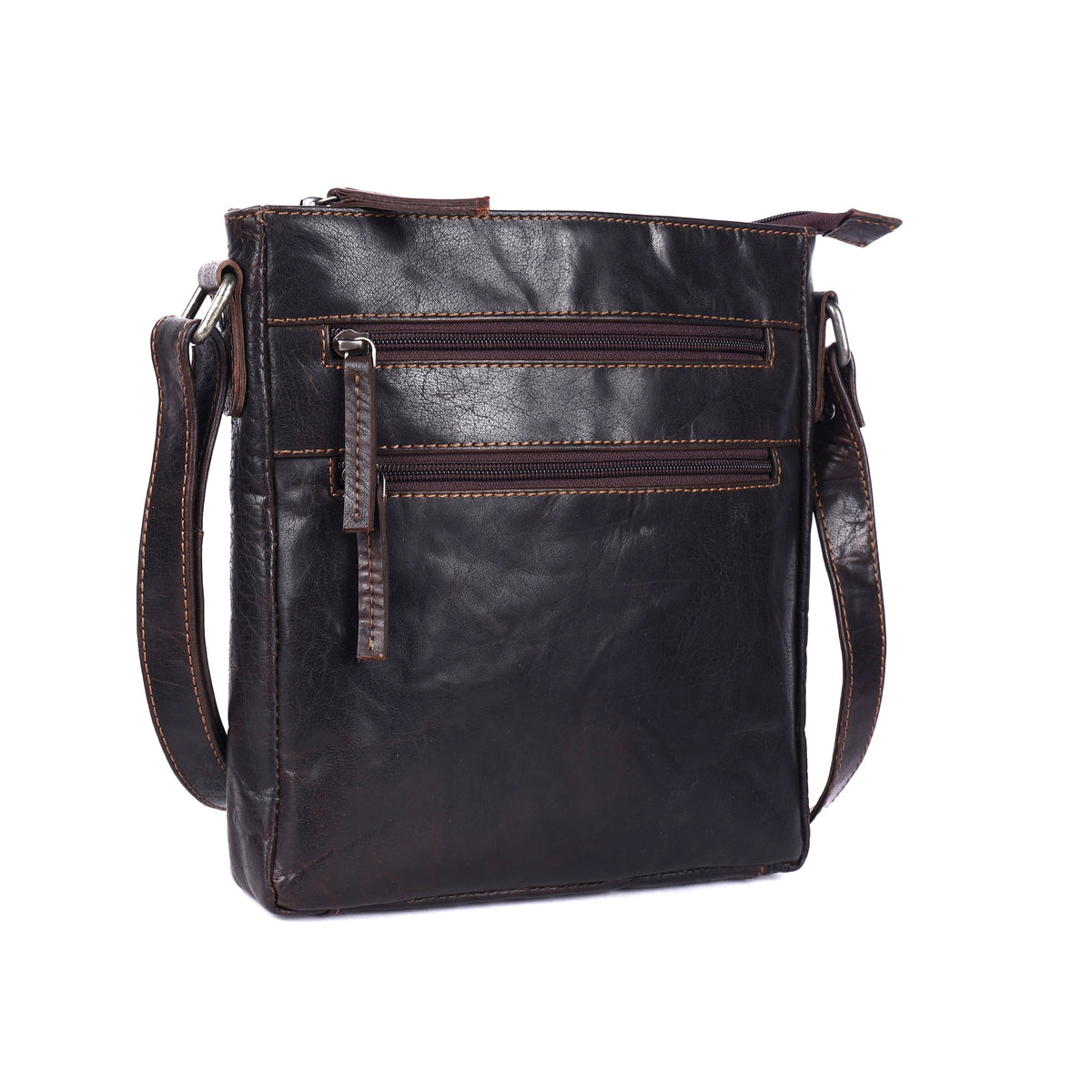 Unisex Structured Leather Crossbody Bag Perth - UARH1547