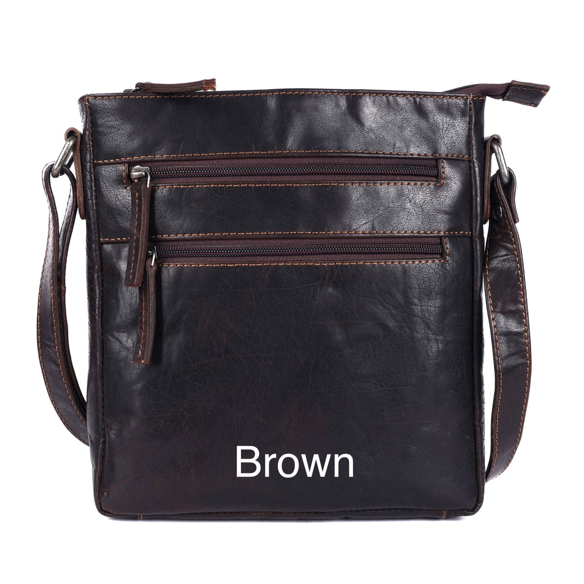 Unisex Structured Leather Crossbody Bag Perth - UARH1547