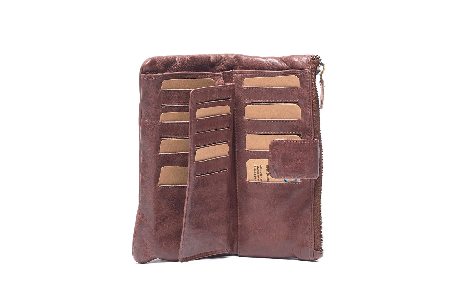 Soft Leather Wallet with Tab UARH469 Daisy