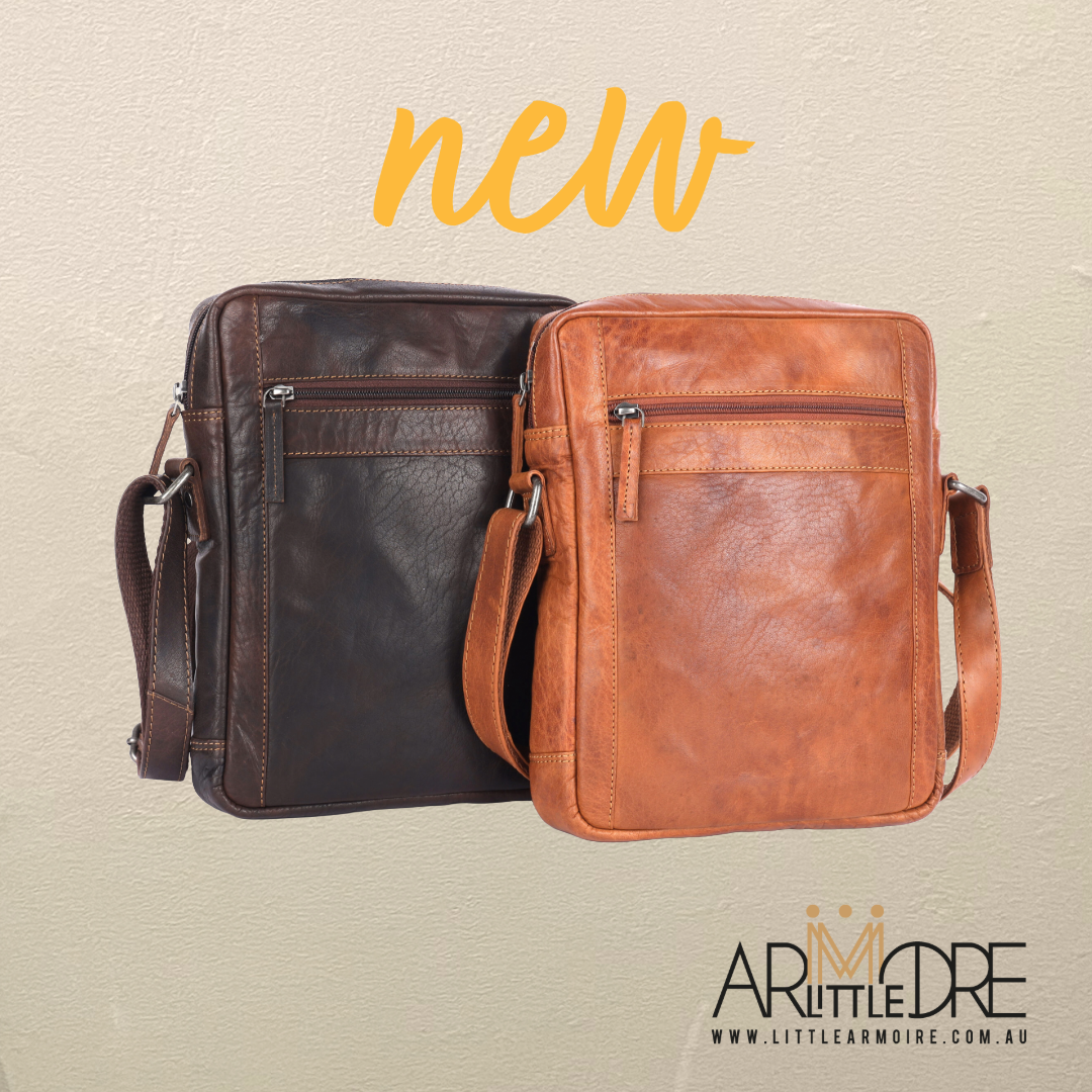 Unisex Structured Leather Crossbody Bag Danin - UARH2523