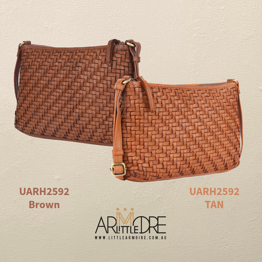 Leather Crossbody Woven Bag UARH2592 Bendigo