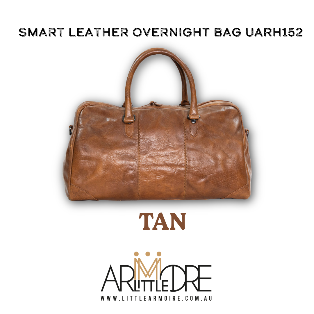 Smart Leather Overnight / Luggage Bag UARH152 TITAN