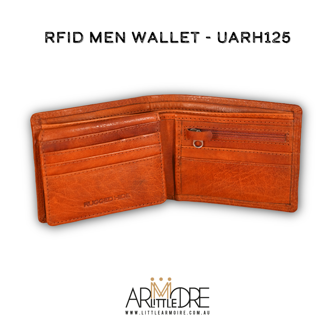 Men's Leather Wallet with Coin UARH125