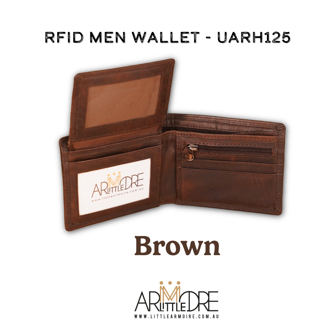 Men's Leather Wallet with Coin UARH125