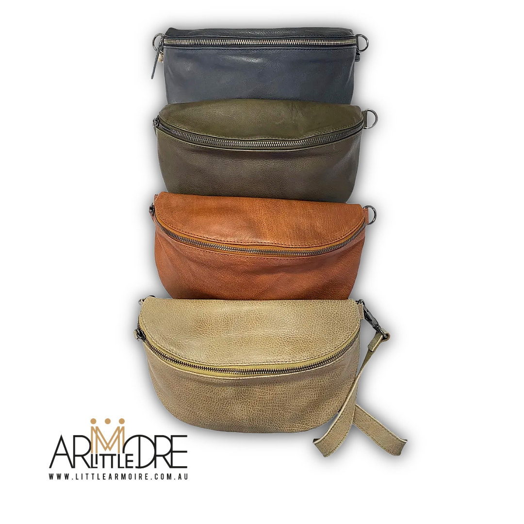 Leather Chest Bag/Crossbody bag UARH479 Charlotte