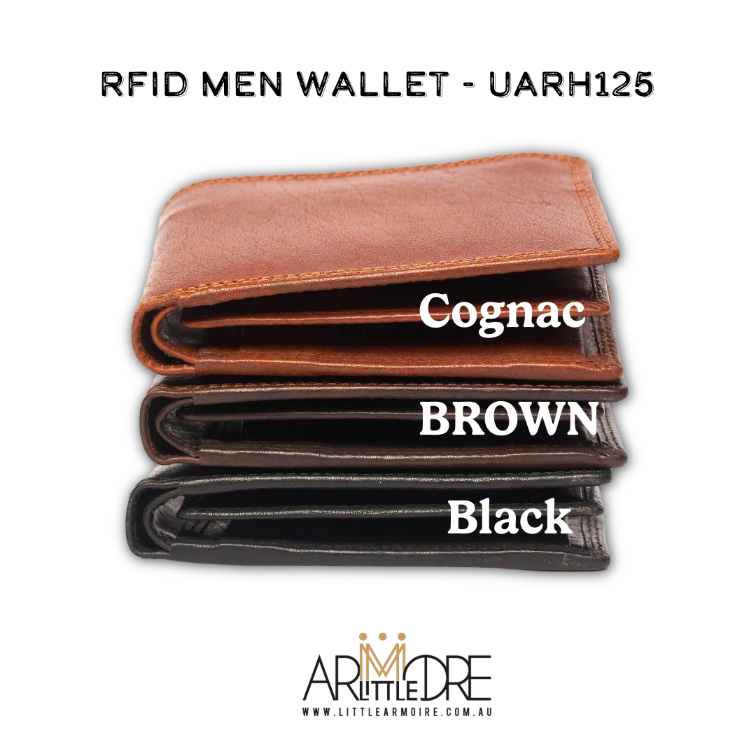 Men's Leather Wallet with Coin UARH125