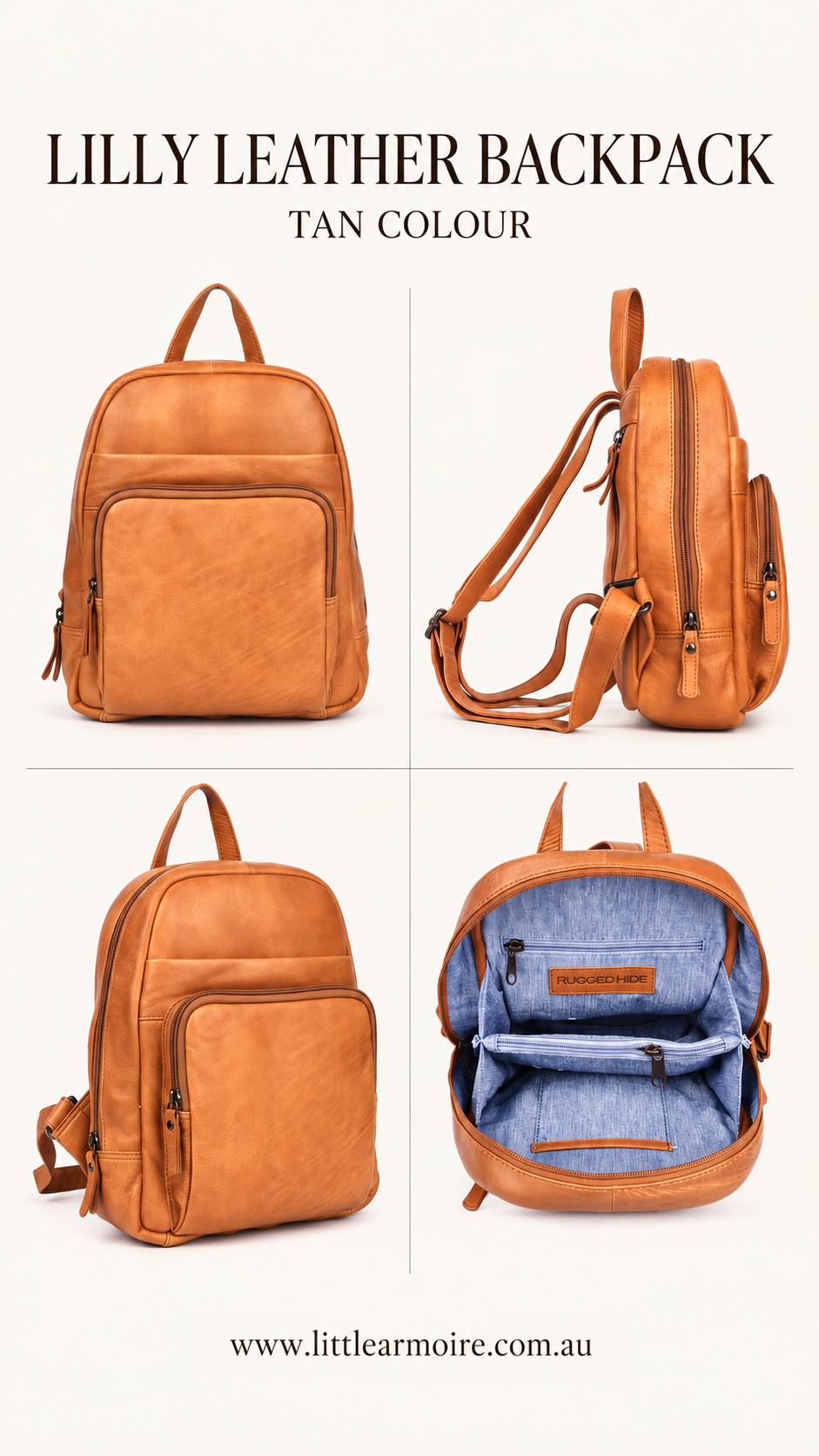 UARH472 Ladies Leather Backpack
