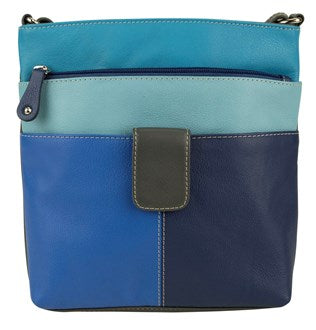 Multi Coloured Small Leather Shoulder / Cross Body Bag UAFB12242