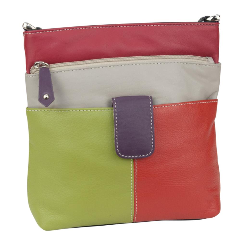 Franco Bonini FB-12242 Multi Coloured Small Leather Shoulder / Cross Body Bag - Little Armoire - Online Leather Goods Store Australia