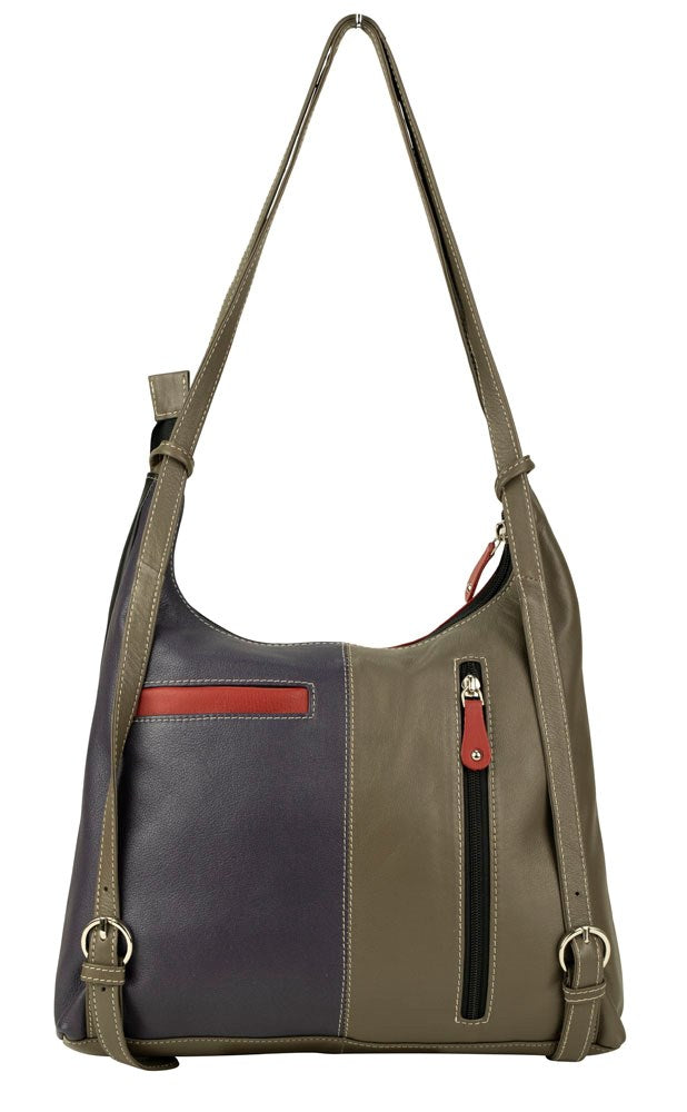 Convertible Leather Shoulder Bag / Backpack UAFB207