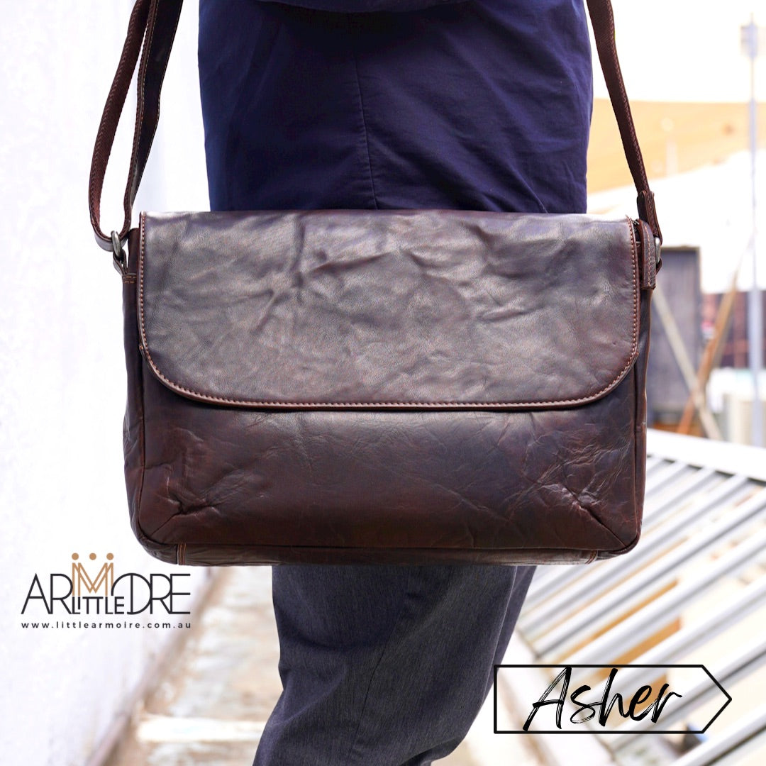Leather Laptop Satchel Bag UARH1354