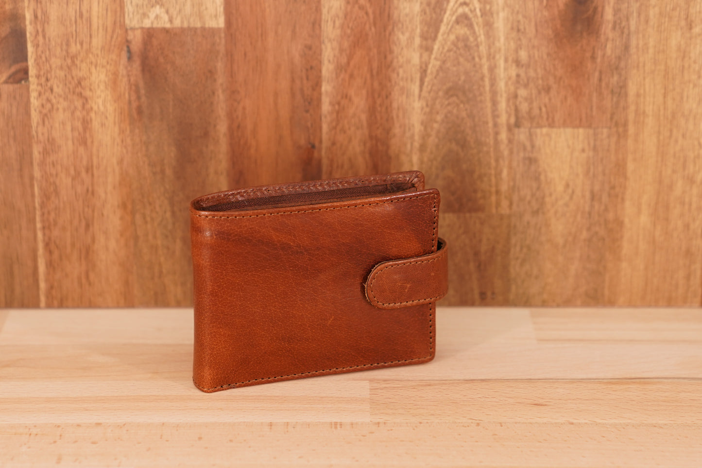 Men's Leather Wallet with Tab and Coin UARH108