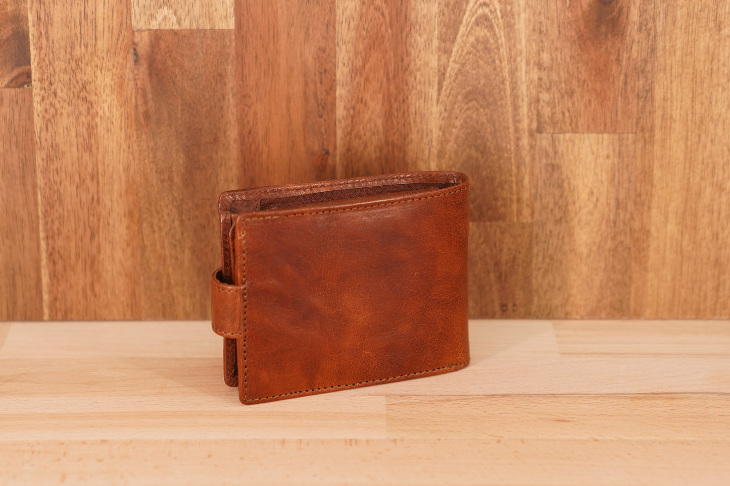Men's Leather Wallet with Tab and Coin UARH108