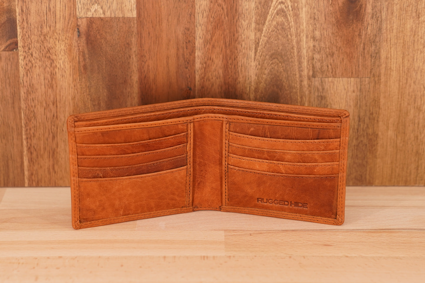 Slim Full Size Bi-Bold Men's Leather Wallet UARH1405