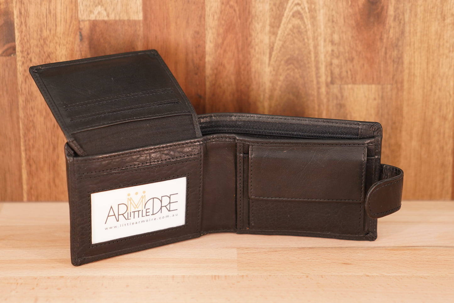 Men's Leather Wallet with Tab and Coin UARH108