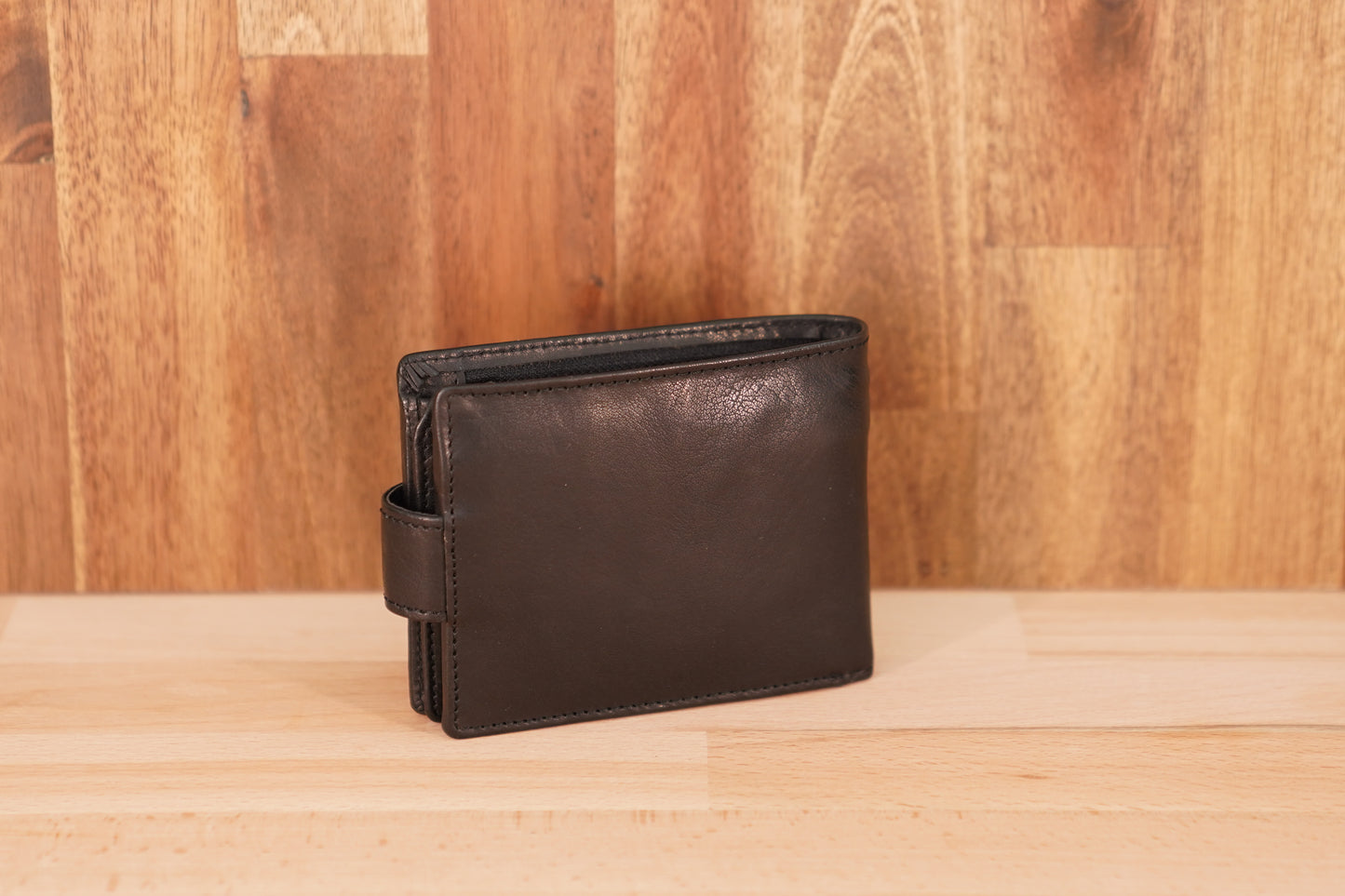 Men's Leather Wallet with Tab and Coin UARH108