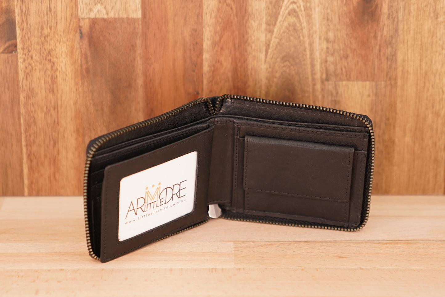 LA6001 Zipped Around Leather Wallet