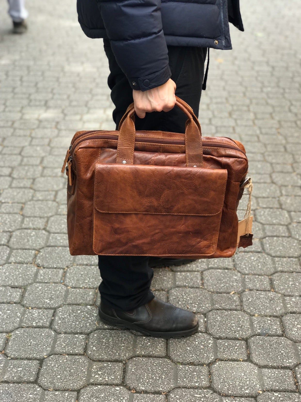 RH-7002 Turku Vintage Brief / Satchel Laptop Bag - Little Armoire - Online Leather Goods Store Australia
