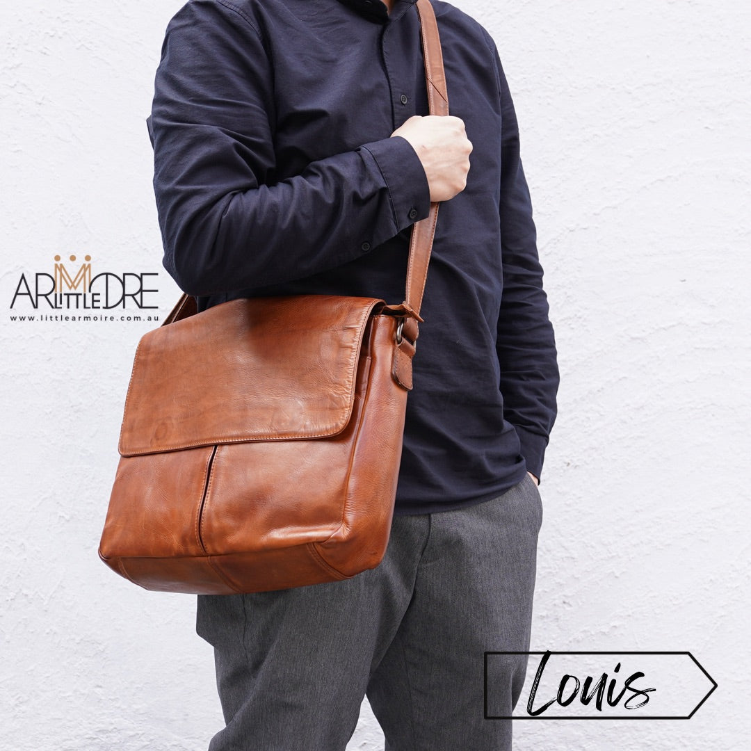 Business Leather Laptop Satchel Bag UARH4266 - Main Image