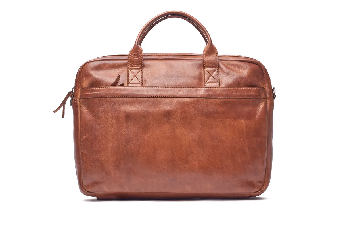 Vintage Business Leather Laptop / Document Brief Bag UARH4264