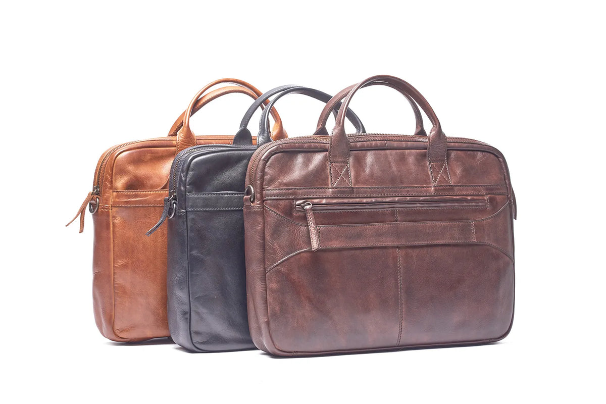 Vintage Business Leather Laptop / Document Brief Bag UARH4264