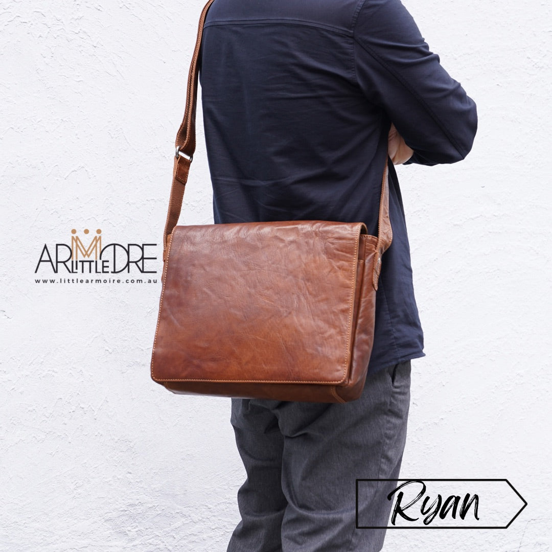Leather Satchel Bag / Small Laptop Bag UARH1347