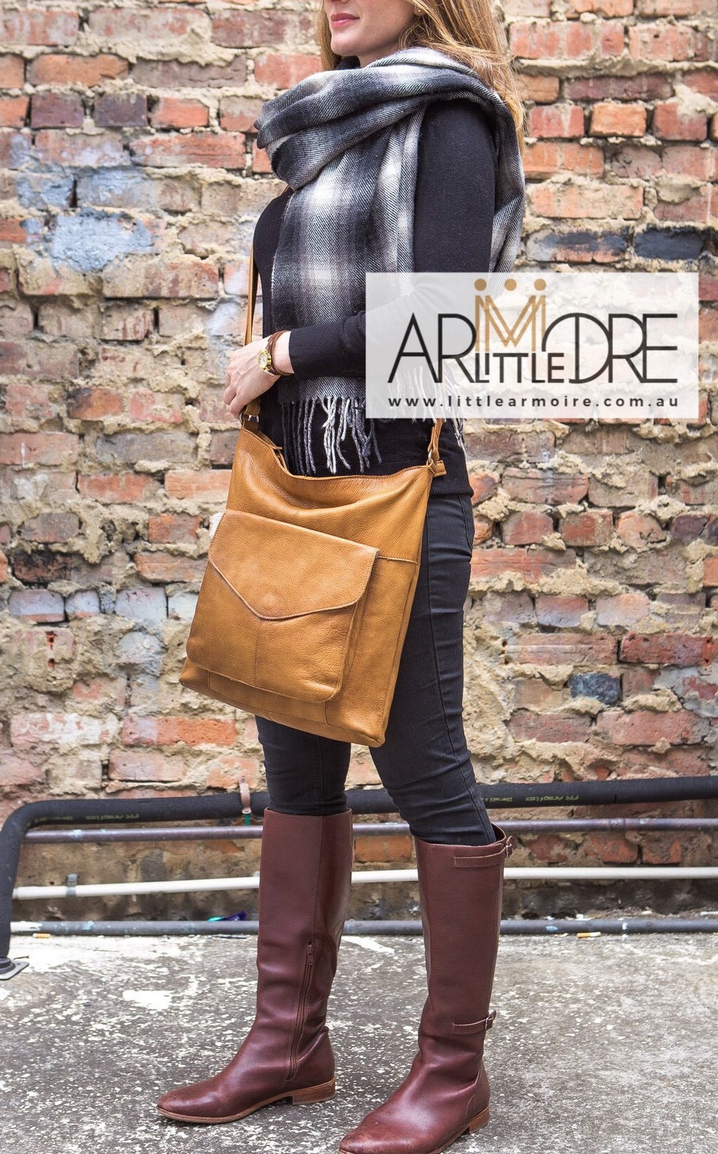 Rugged Hide Emily RH-8737 Soft Leather Cross Body Bag with Front Pocket