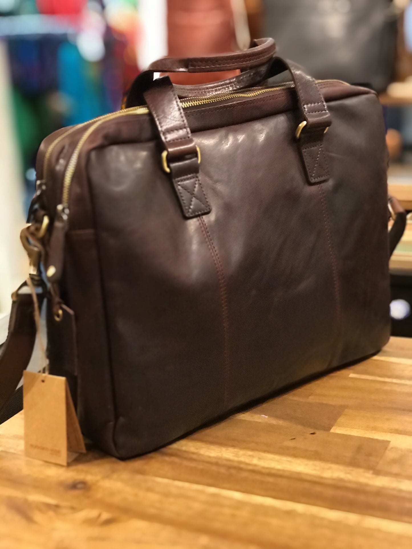Rugged Hide RH-231 Liam Business Leather Laptop Bag / Briefcase