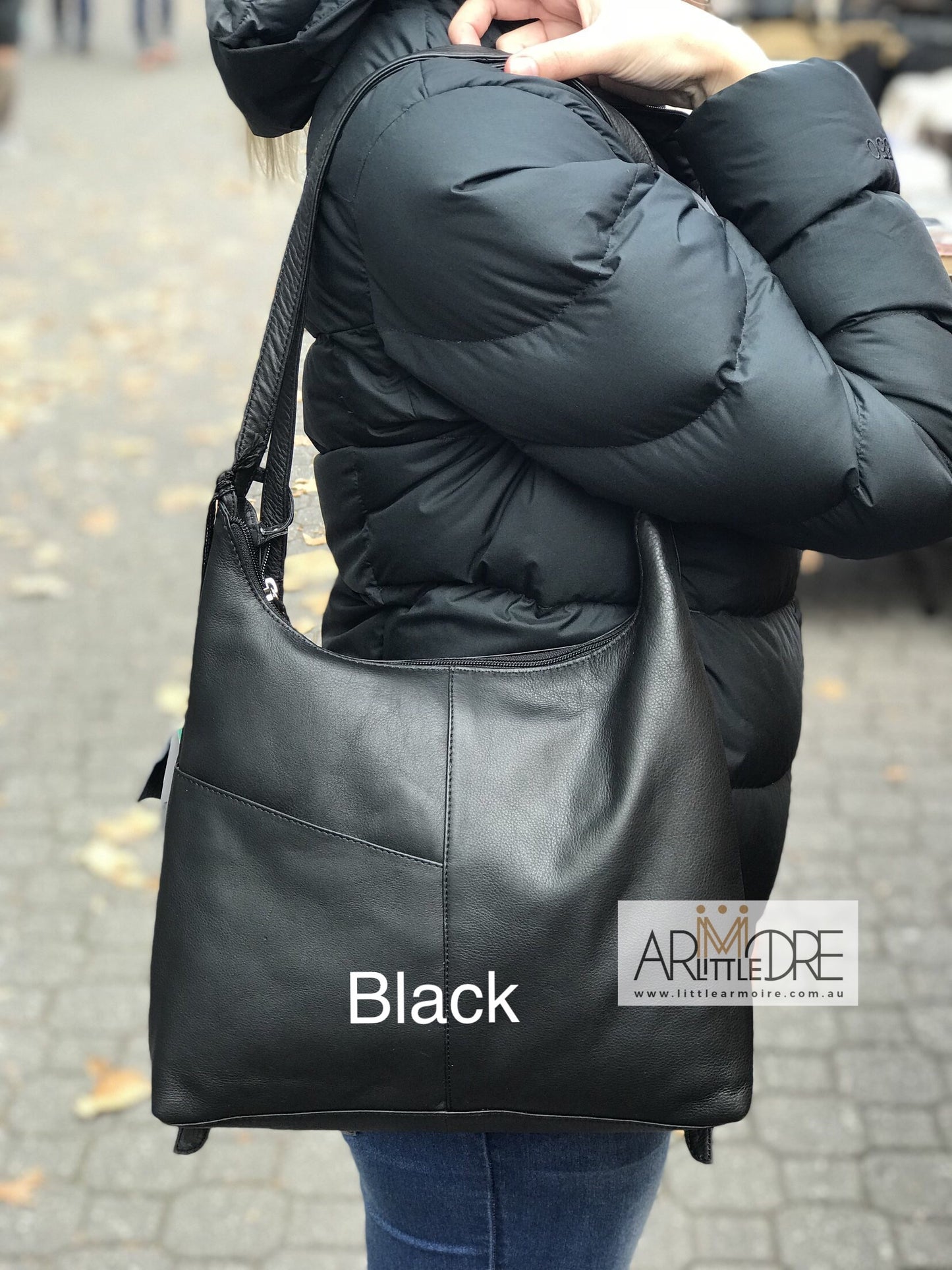 Convertible Leather Shoulder Bag / Backpack UAFB207