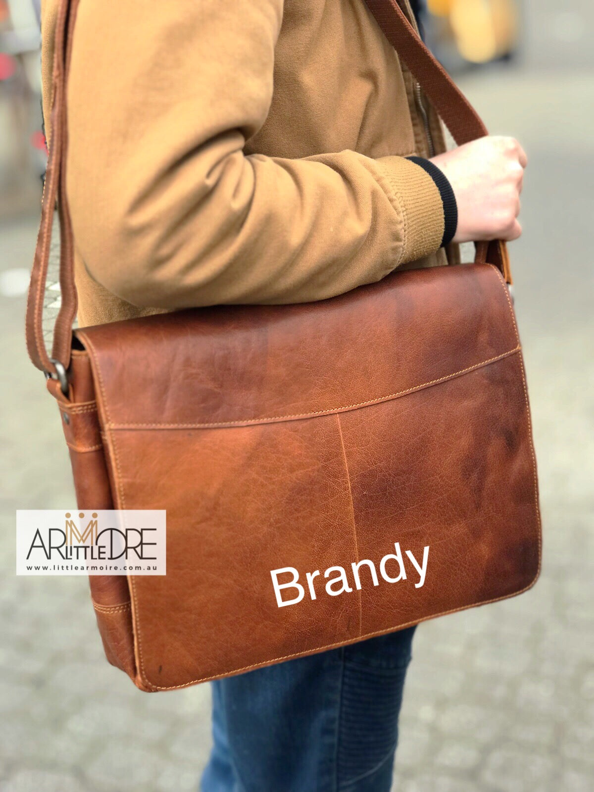 Rugged Hide RH-7001 Ottawa Leather Satchel Laptop Bag