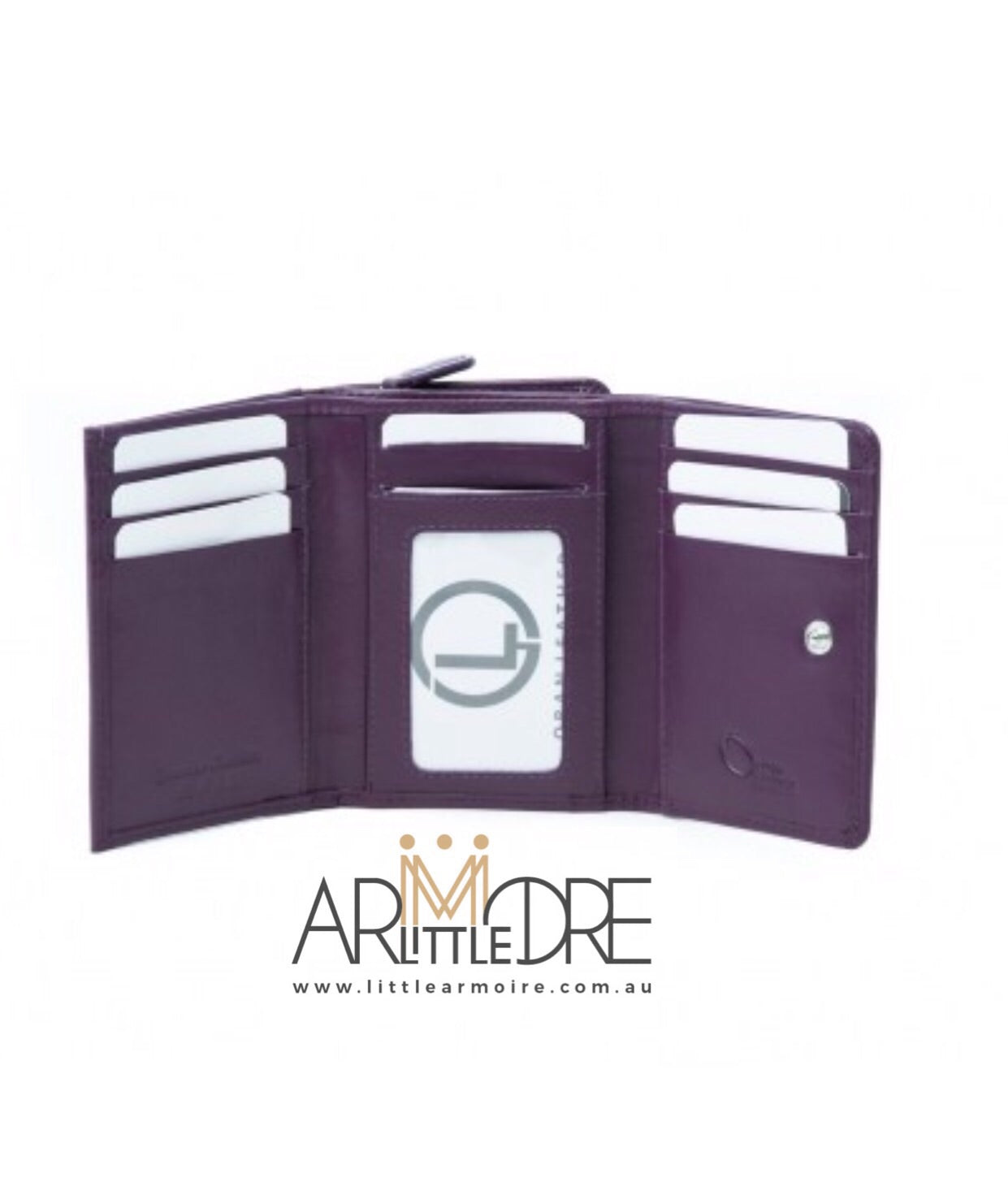 Oran Leather WL-398 Ruby Small Compact Leather Wallet - Little Armoire - Online Leather Goods Store Australia