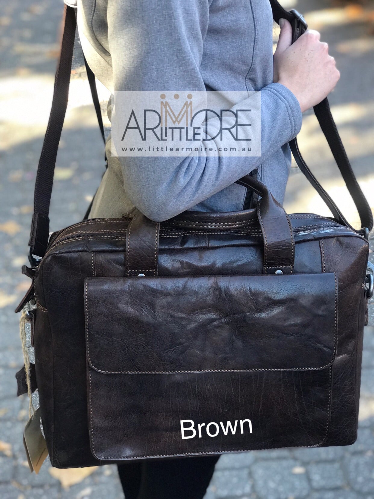 RH-7002 Turku Vintage Brief / Satchel Laptop Bag - Little Armoire - Online Leather Goods Store Australia