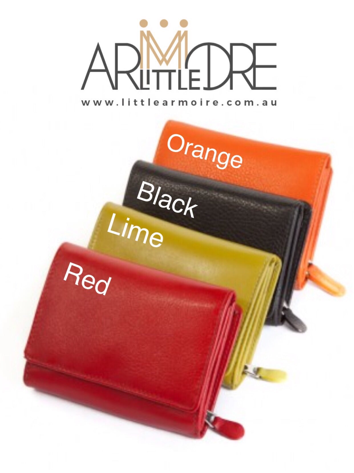 Oran Leather WL-398 Ruby Small Compact Leather Wallet - Little Armoire - Online Leather Goods Store Australia
