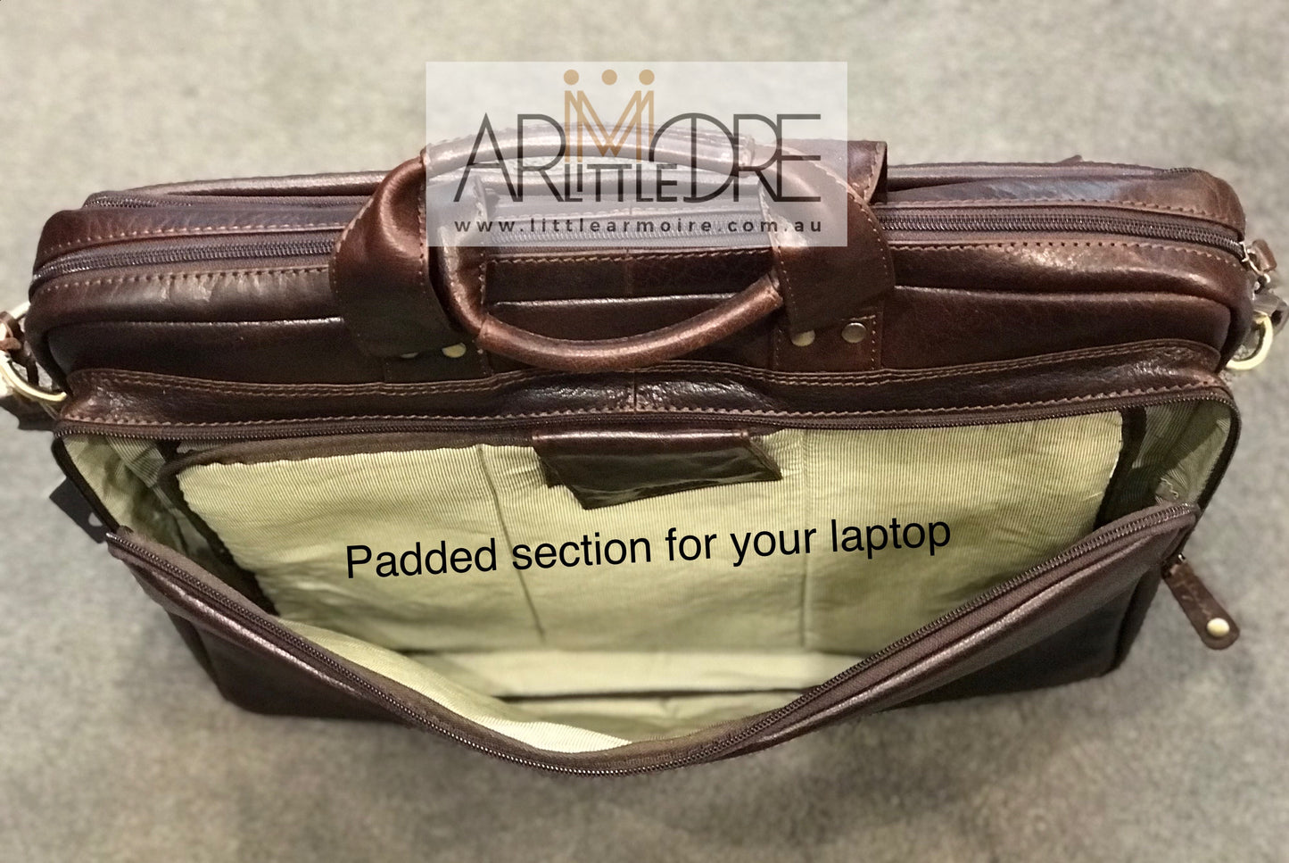 LA28032 Business Leather Laptop Bag