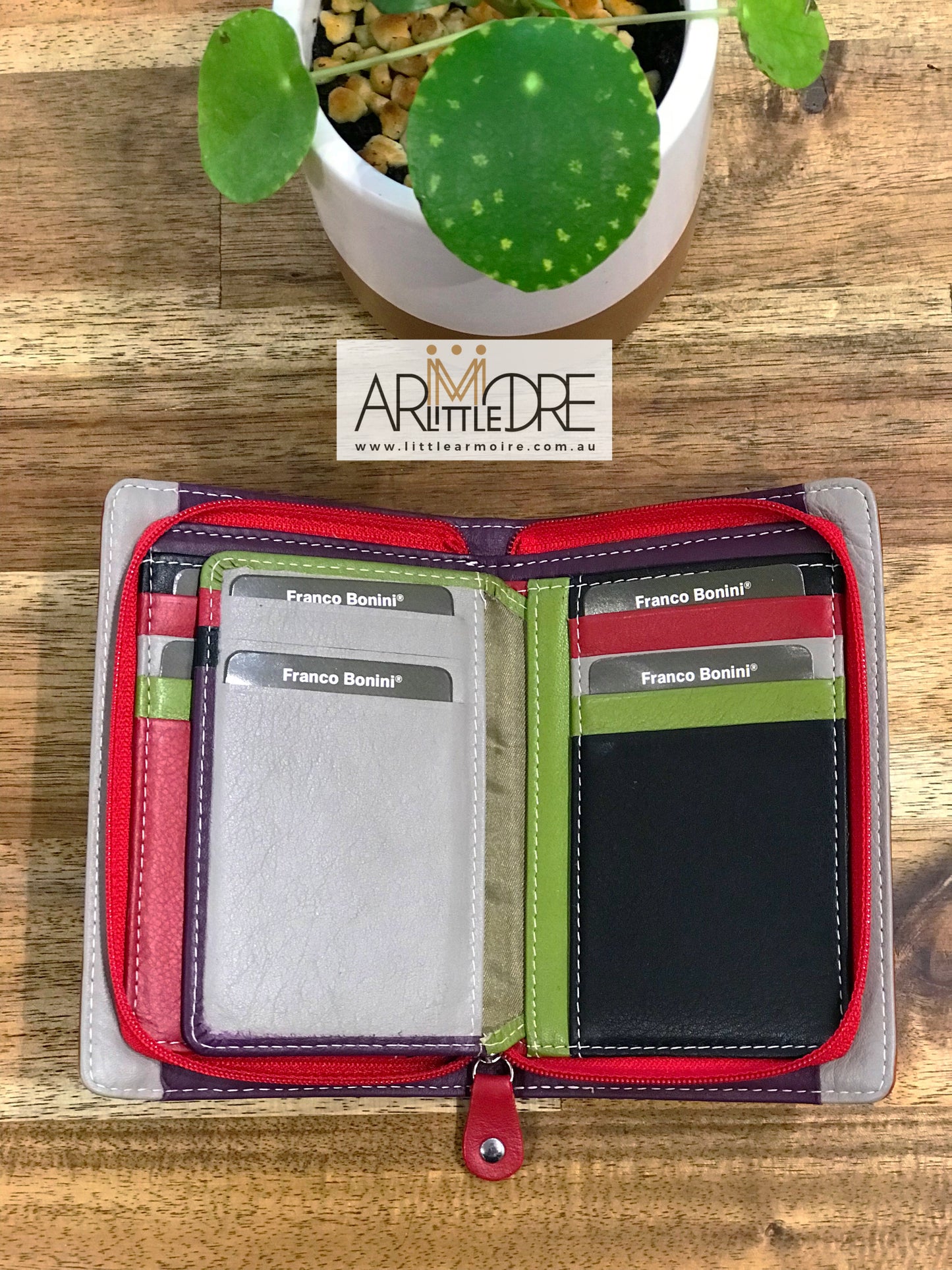 Small Zip around Soft Leather Multi Colour Wallet UAFB1814