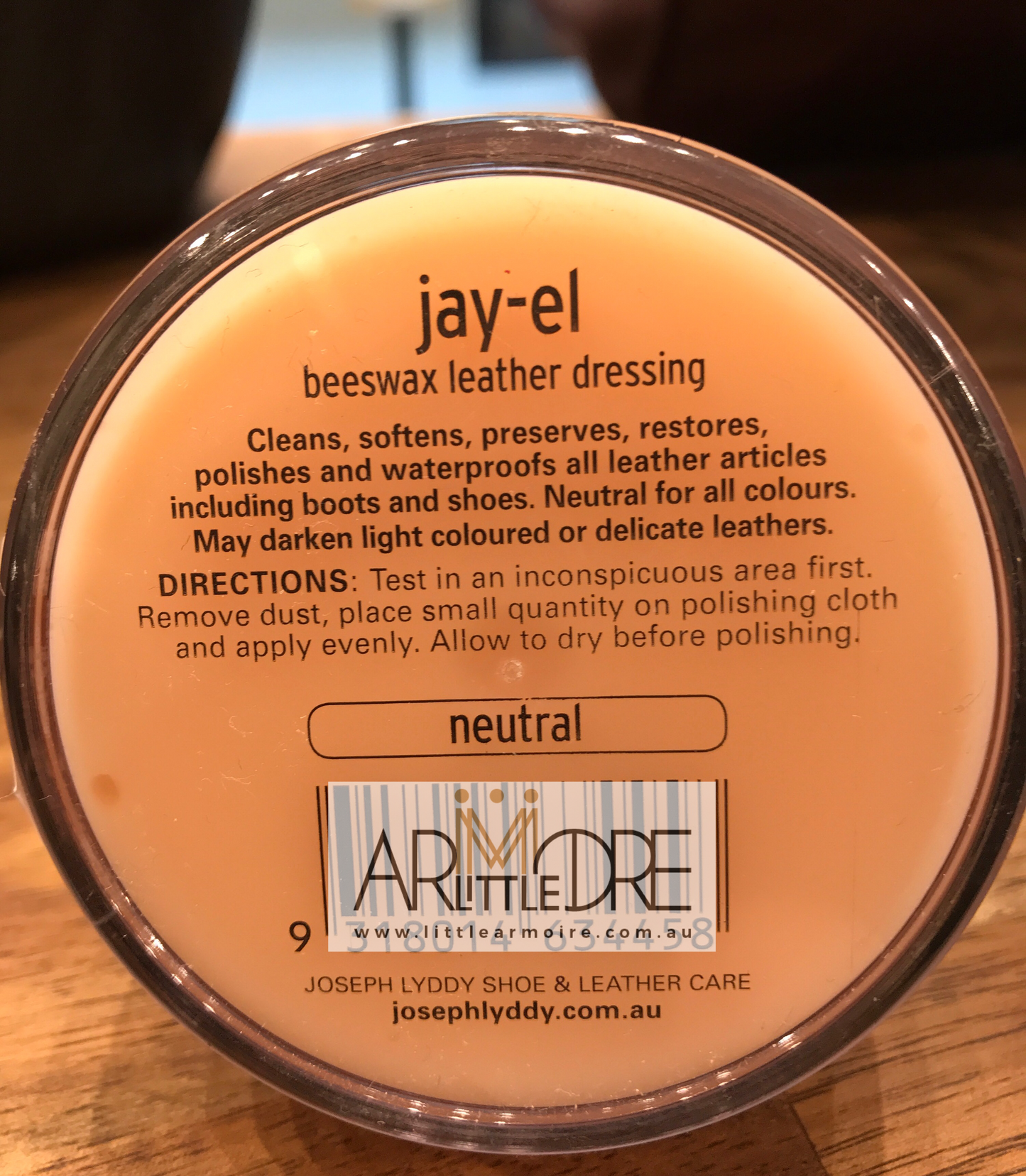 Joseph Lyddy Jay-El natural beeswax leather dressing