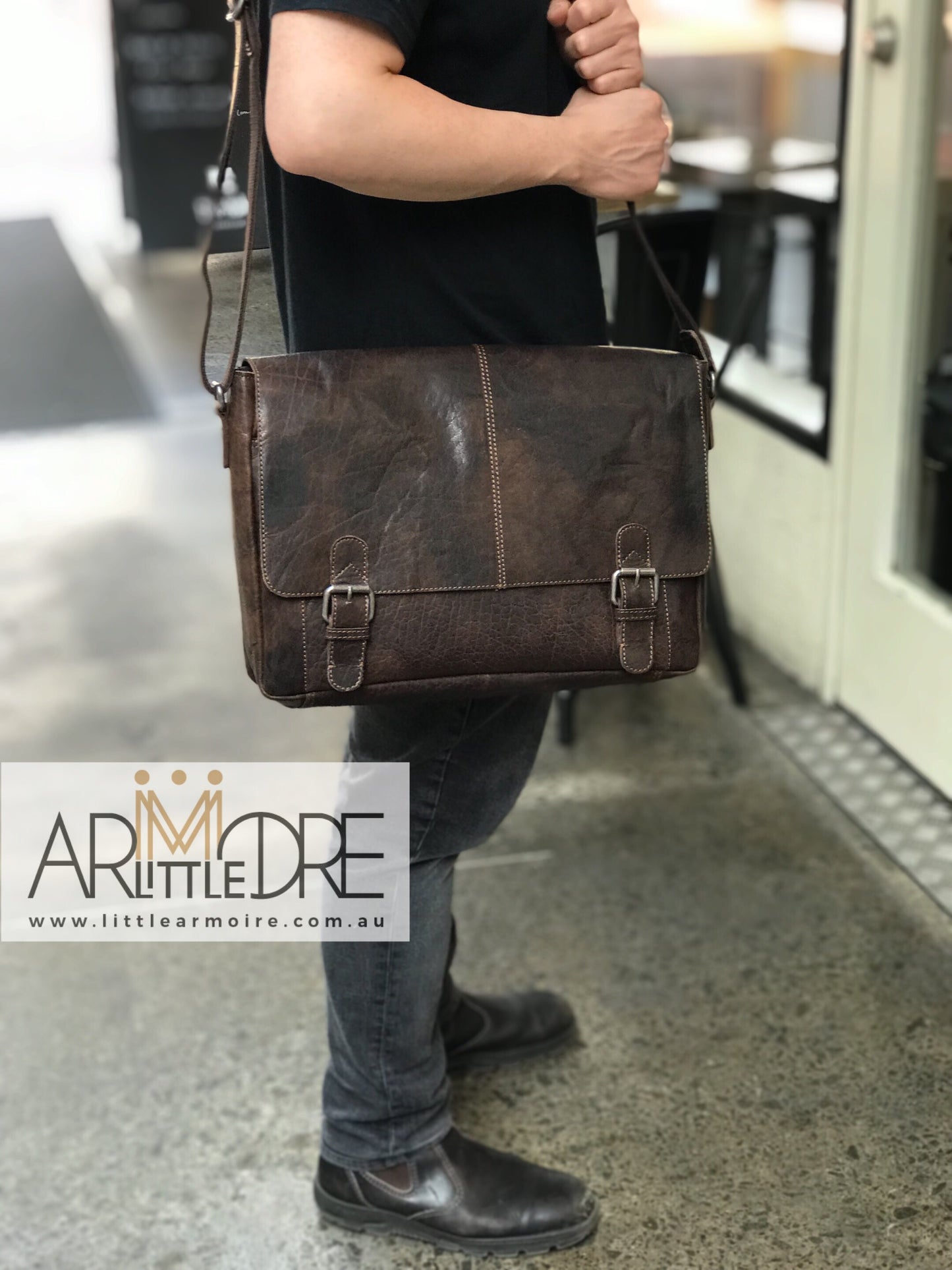Rugged Hide RH-6001 Mason Men Leather Satchel - Little Armoire - Online Leather Goods Store Australia